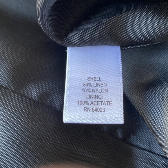 Banana Republic Black Linen Blend Shiny Sheath Dress Size 8 NWT - Picture 7 of 13